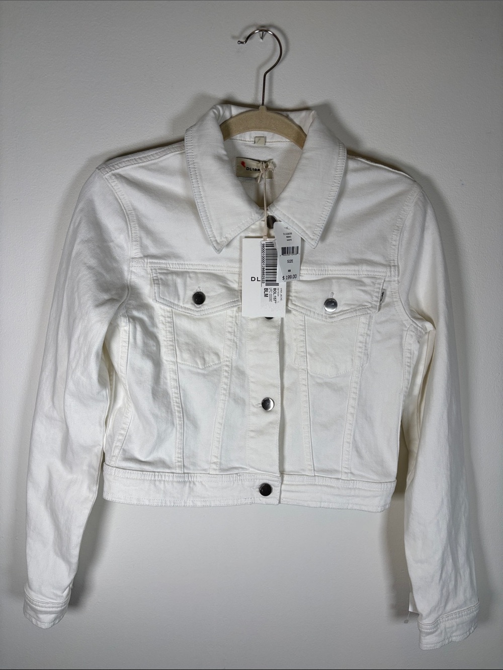 DL1961 Vika Classic Denim Jacket – White – Size XS – NWT